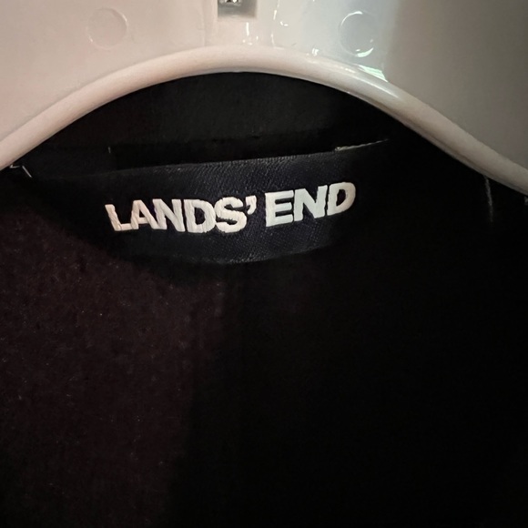 Black LANDS END sz MP 10/12 jacket pockets PICS LIGHTENED TO SHOW DETAILS - Picture 11 of 12